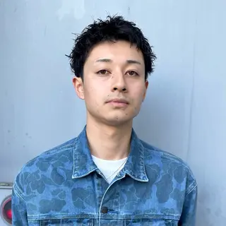 ショート パーマ メンズ ⚾️横浜メンズカット 阿部龍馬🍺🍔のヘアスタイル