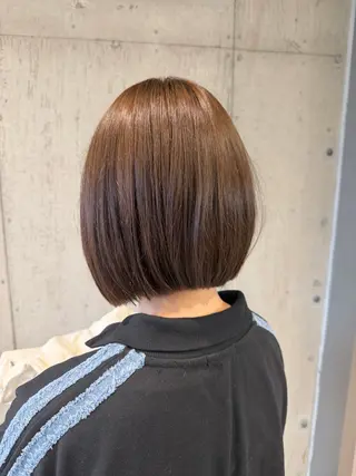 ミディアム カラー ヘアアレンジ ボブ×艶カラー 特化・リクト💥のヘアスタイル