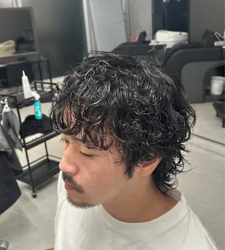 パーマ メンズ カズキ🌼曲がる 縮毛矯正のヘアスタイル