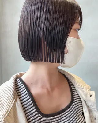 ショート カラー センターパート/ 暖色カラーayuのヘアスタイル