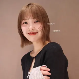 カラー saki‪🌱‬♡ /ボブ/透明感カラーのヘアスタイル