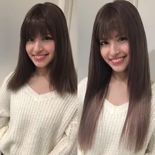 ロング カラー 🌈評価No.1🌈 艶髪カラー❌エクステのヘアスタイル