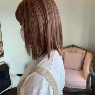 ミディアム カラー SAKINO. ベージュカラーのヘアスタイル
