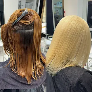 ロング カラー ヘアアレンジ 【🥀履歴修正🥀】 ハイトーン職人/拓真のヘアスタイル