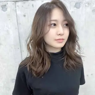 セミロング カラー 💫モテ髪顔周り💫 塚　優貴のヘアスタイル