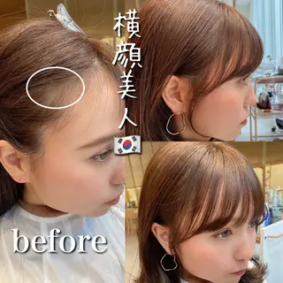 ミディアム 韓国ヘア🇰🇷髪質 改善たけるのヘアスタイル