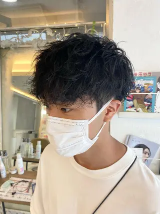 ショート パーマ 似合わせパーマ 渡辺尚暉のヘアスタイル