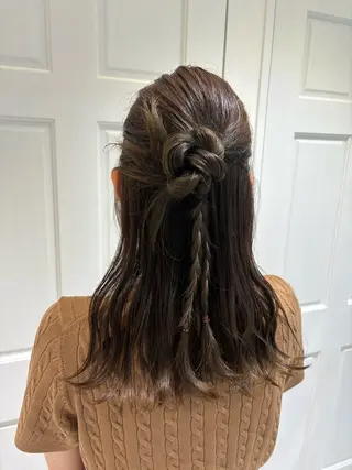 ミディアム カラー ヘアアレンジ Wカラーヘアアレンジ さあやのヘアスタイル