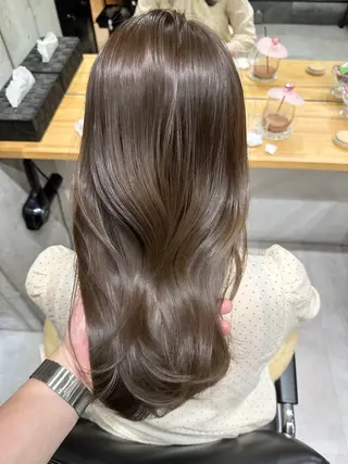 ミディアム ✨透明感カラー/縮毛 恵比寿HAYATO✨のヘアスタイル