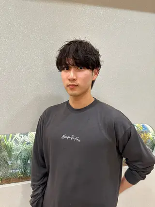 ロング 福島 立也のヘアスタイル
