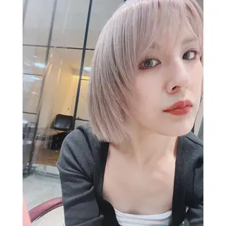 ショート カラー パーマ ヘアアレンジ メンズ キッズ BRAIDS💎愛子 大人ハイライト💎のヘアスタイル