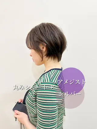 ショート カラー 👑銀座ショート/ 絶壁補正/金子涼👑のヘアスタイル