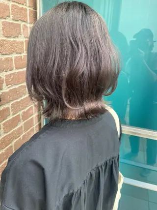 セミロング カラー パーマ 久木原 ゆりのヘアスタイル