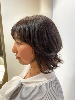 ミディアム ️ちば🩵JILLE 恵比寿 透明感カラーのヘアスタイル