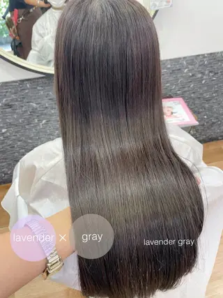 ロング カラー レイヤーカット、 大人可愛い　中村美羅のヘアスタイル