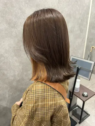 ミディアム カラー ミルクティー職人× HIROSEのヘアスタイル