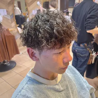 ショート パーマ メンズ すげさやか ✨メンズカットパーマのヘアスタイル