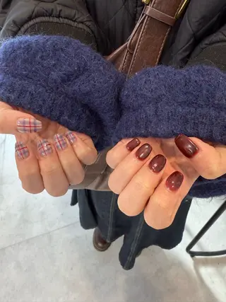 ネイル はばすみれ🎀ﾈｲﾙ 光ﾌｪｲｼｬﾙ ﾍｱのネイルデザイン