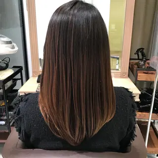セミロング カラー ヘアセット/メンズ パーマChihoのヘアスタイル