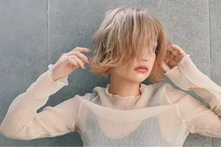 ミディアム カラー クスノキ ヤスタカのヘアスタイル