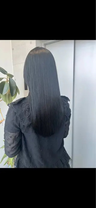 ロング カラー パーマ ヘアアレンジ 透明感/オリーブ/ グレージュ/YUKAのヘアスタイル