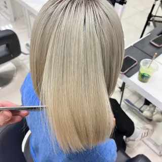 ミディアム カラー 縮毛矯正指名No.1 艶カラー/SHIMAのヘアスタイル