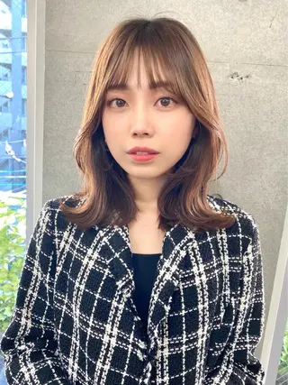 ミディアム カラー 似合わせレイヤー 🇰🇷荒木洋文のヘアスタイル