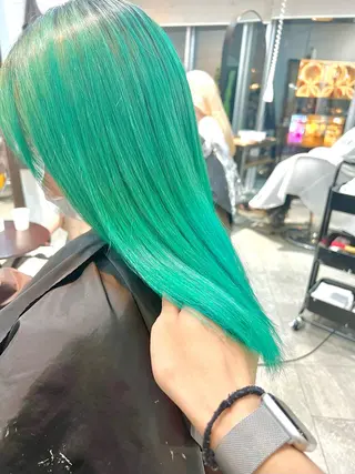 ロング カラー ヘアアレンジ 🌈インナーカラー ‘ショウマ’🌈のヘアスタイル