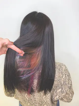 ロング カラー 地毛風ストレート/ 髪質改善/榎本流行のヘアスタイル