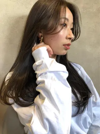 ロング カラー 吉田 夢のヘアスタイル