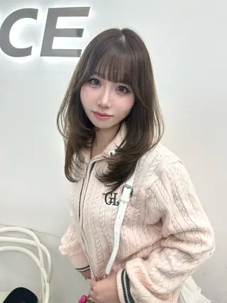 セミロング カラー ヘアアレンジ 大人っぽ中韓レディ ヘア🤍MAOのヘアスタイル