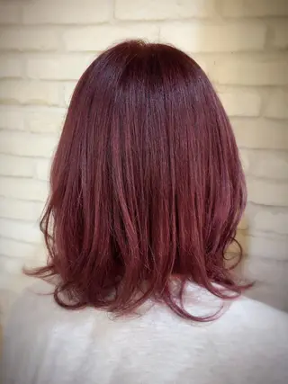 ミディアム 横浜🍒ルーツカラー エクステ/RIEのヘアスタイル