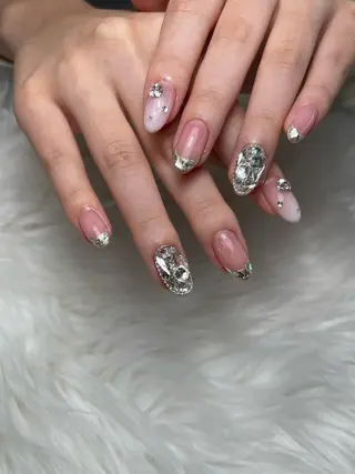 セミロング ネイル BELLUNA Mizuki❤︎のネイルデザイン