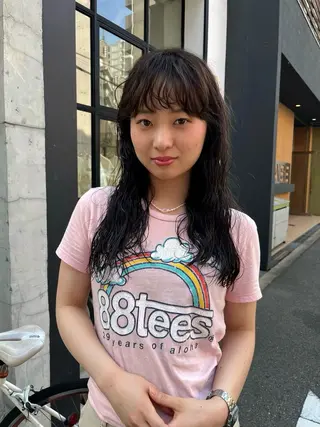 ロング 酒井 美里のヘアスタイル