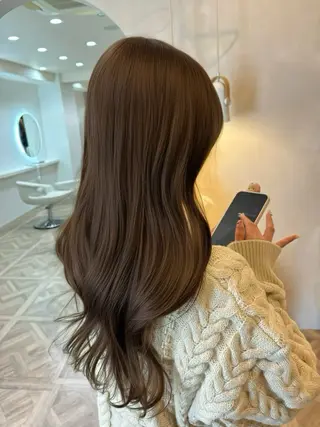 ロング カラー ミルクティ/ピンク/ レイヤー/yuriaのヘアスタイル