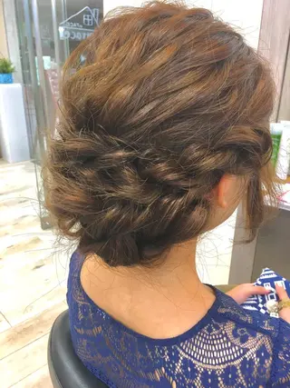 セミロング ロング ヘアアレンジ 立川 奈那子のヘアスタイル