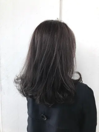 ミディアム カラー パーマ ヘアアレンジ 境 健助のヘアスタイル