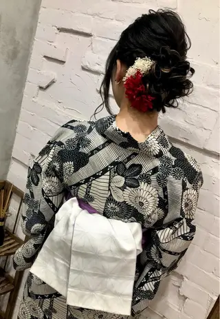 セミロング まつパ・ヘアセット ♡Chinami♡のマツエク・マツパデザイン