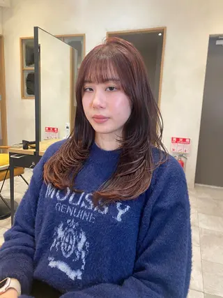 セミロング レイヤーカット/ 杉本篤史のヘアスタイル