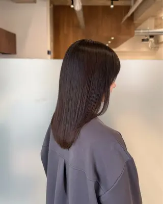 ミディアム カラー パーマ 縮毛矯正+モテカラー 🎀✨MIHOのヘアスタイル