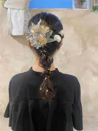 ロング ヘアアレンジ 綾/ベージュカラー /パーマ🩰のヘアスタイル