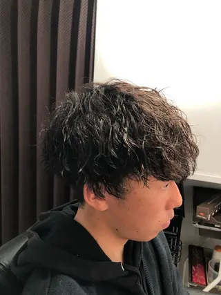 ミディアム パーマ メンズ bifino.rilune for men所属・rilune matsuoのヘアスタイル