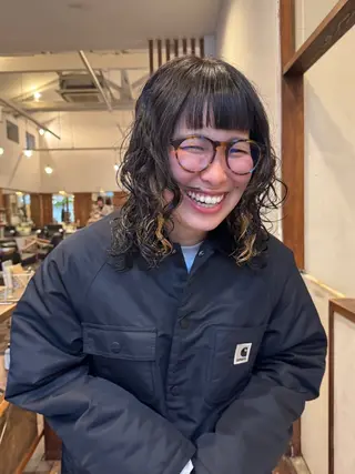 セミロング パーマ MOK大阪梅田店 Asahiのヘアスタイル