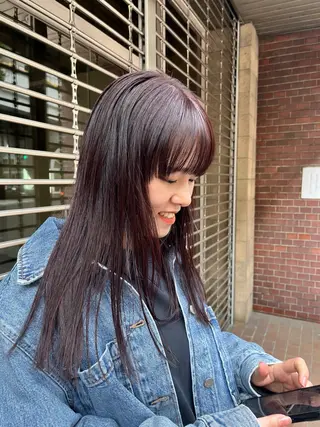 セミロング カラー ✴︎UNU ✴︎モエカのヘアスタイル