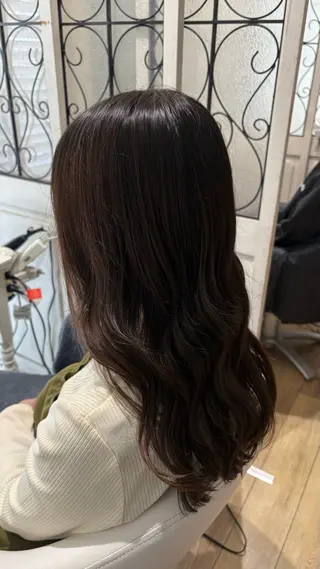 セミロング カラー 似合わせ 顔周りYUUGAのヘアスタイル