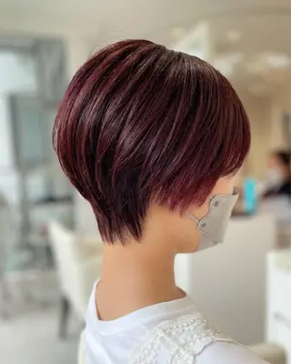 ショート カラー 似合わせ🌿‬髪質 改善🧸RYUGOのヘアスタイル