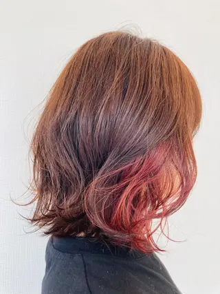 ミディアム カラー PazRood 山下のヘアスタイル
