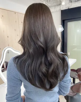 ロング カラー 新宿/韓国ヘア/ 髪質改善ストレートのヘアスタイル