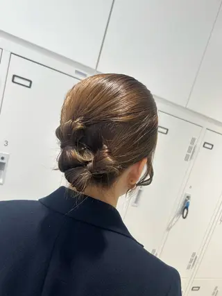 セミロング ヘアアレンジ はるか/透明感カラー /ヘアアレンジ🤍のヘアスタイル