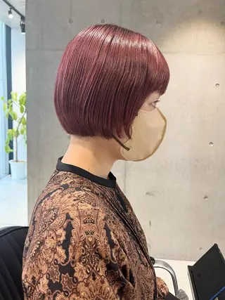 ショート カラー 透明感/オリーブ/ グレージュ/YUKAのヘアスタイル